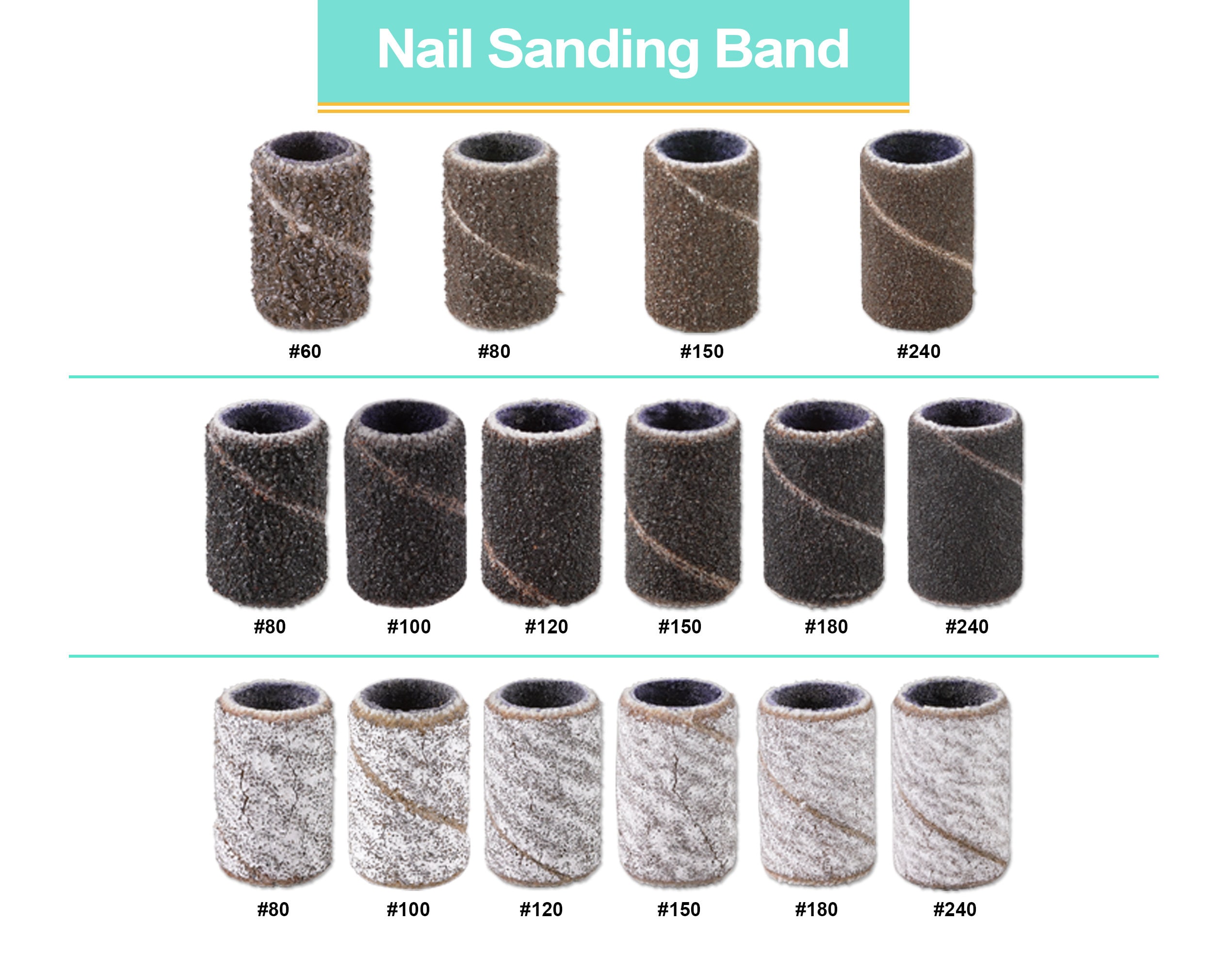 Sanding Band Dremel Drill File Machine Bits Grinding Ring Nail Art
