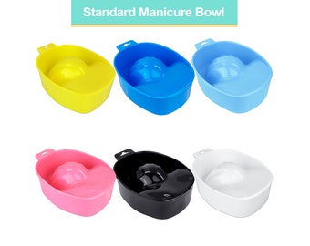 Plastic Acetone Resistant Nail Manicure Contoured Soak Bowl - For Soak Treatments, False Tip Removals and More!