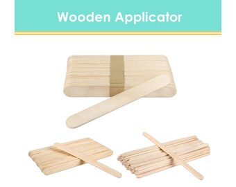 Beauticom Small Thin Natural Wooden Popsicle Stick Stirrer for Kids School Home DIY Arts & Craft Mixing Adhesive Glue Paint Project Supply