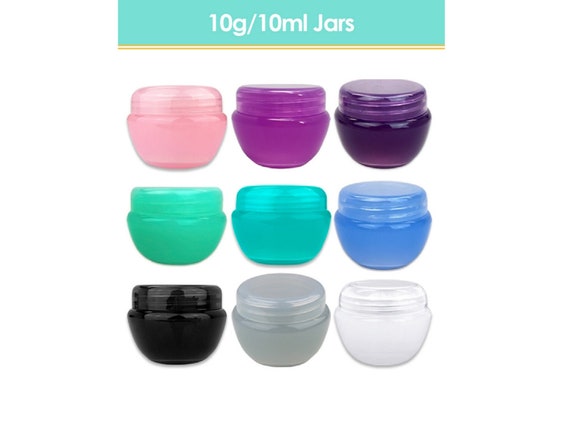 10 Gram 10 Ml Round Oval Plastic Container Jars With Inner Liner and Lid  Perfect for Lip Balm Beard Wax Hand Butter Creams - Etsy UK