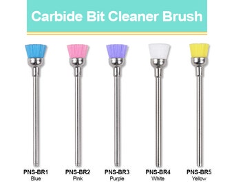 USA PANA 5 Pieces High Quality Purple Carbide Cleaning Brush - For Professional Nail Drill Machine, Manicure Pedicure, Nail Art Tools