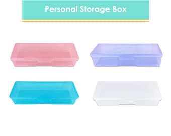 Large MIXED Translucent Plastic Personal Storage Box Container - Store Arts & Crafts Supplies Makeup/Nail Brushes Loose Beads and Buttons