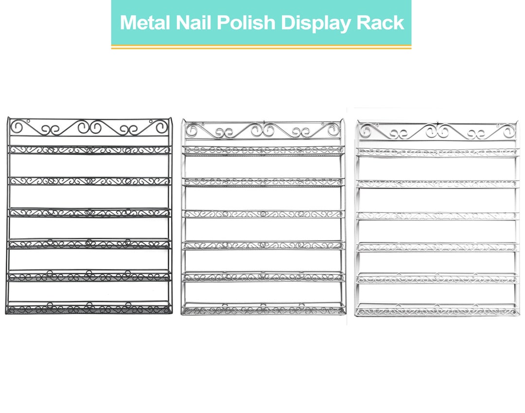 PANA Professional Nail Polish Display Metal Wall Mounted Rack Holds up ...