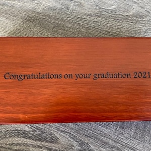 Personalized Pen Set, Wood Pen Set Engraving, Rosewood Pen Case, Engraved Wooden Pens, Monogrammed Pen Graduation Gift Box