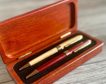 RoseWood Pen Box with wooden pen, Groomsmen Personalized Rosewood Gift Box , Personalized Gift Box, Graduation Gift For Groomsmen, Wedding