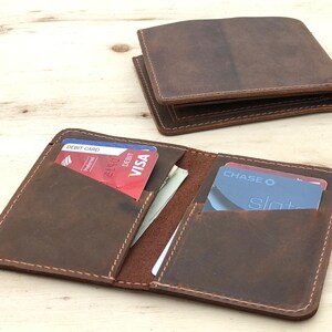 Billetera de cuero personalizada, billetera unisex, billetera de cuero minimalista, billetera de cuero delgada, billetera de cuero, regalo de graduación, día del padre
