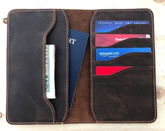 Leather Passport Holder,Leather Passport Wallet,Leather Passport Cover, Travel Wallet minimalist Porte-passport Graduation Gift Father's Day