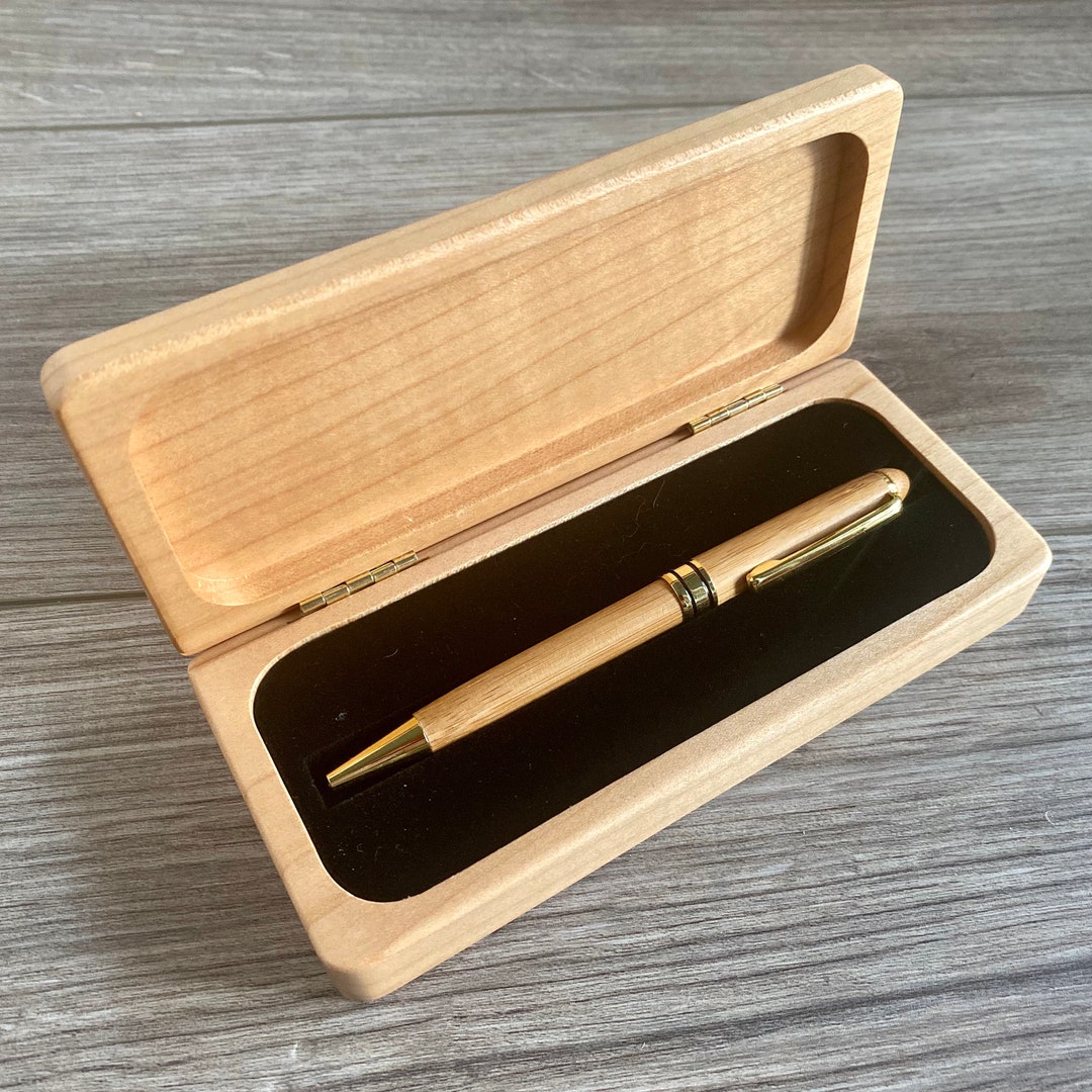 Engraved Wooden Pen Set Monogrammed Pen Case Rosewood Pen Box