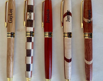 Gift Fast Engraved Pen Engraved Wooden Pen with Gift Box Groomsmen Gift Personalized Natural Wood Graduation Gift