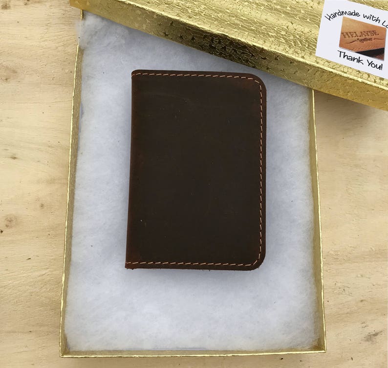 Personalized Bifold Leather Wallet Unisex Wallet Minimalist Etsy
