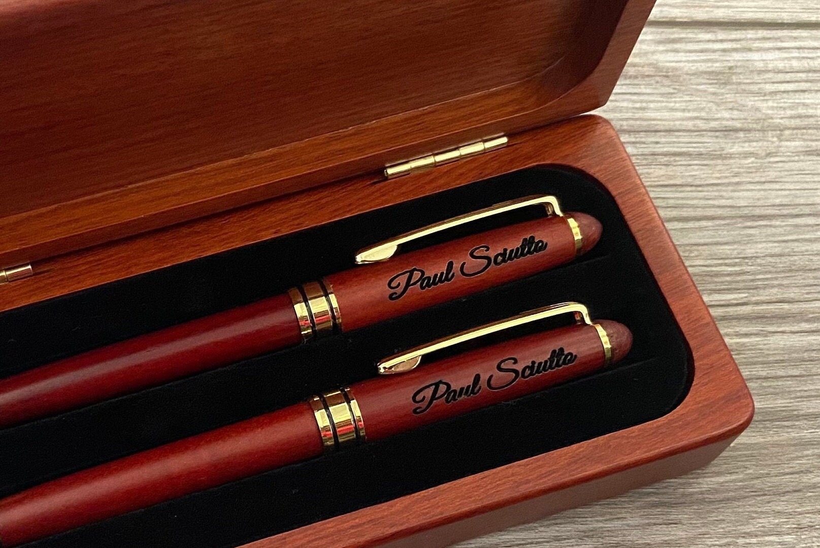 Personalized Pen Case Graduation Gift Rosewood Pen Box Natural Wood Pen ...