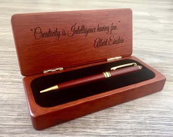 Graduation Gift Personalized Pen Case Rosewood Pen Box Natural Wood Custom Pen Set Engraved Custom Pen Case Wooden Pen Monogrammed Pen Case