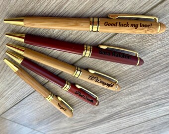 Personalized Wooden Pen Rosewood Pen Mapple Pen Graduation Gift Father's Day Gift