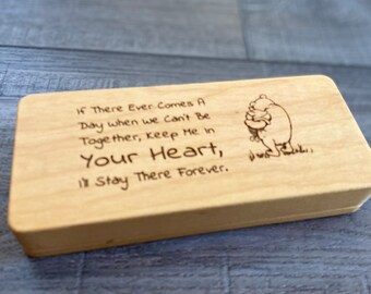 Winnie The Pooh Engraved Wooden Pen Set  Monogramed Pen Case Rosewood Pen Box Pen Personalized Executive Pen  Graduation Gift