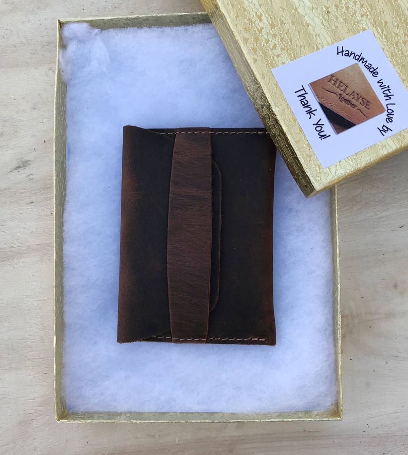 Personalized Leather Wallet Unisex Wallet Minimalist Leather Etsy