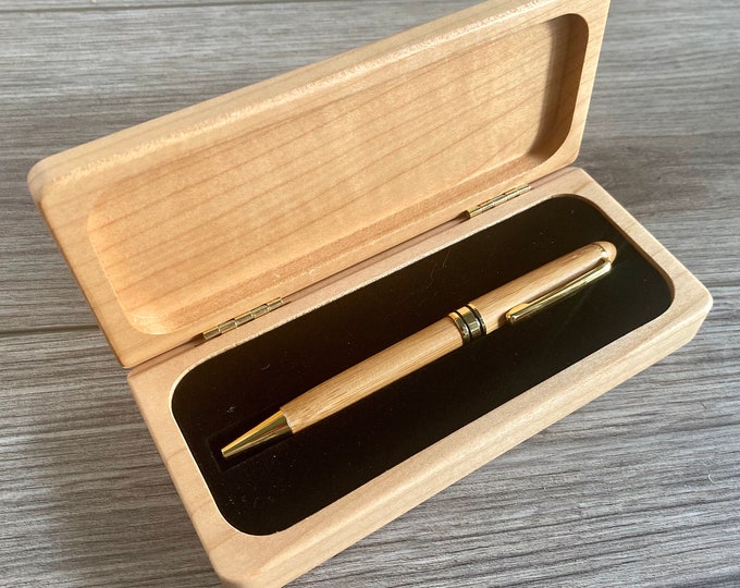 Personalized Pen Set Maple Pen Set Natural Wood Pen Rosewood Pen Set Engraved Pen Case Wooden Monogrammed Graduation Gift Executive Pens