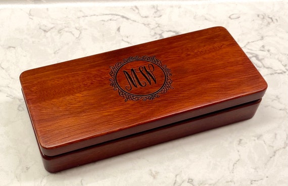 Custom Engraved Wood Pen Set With Maple and Rosewood Finish | Executive Pen  and Box With Free Personalization