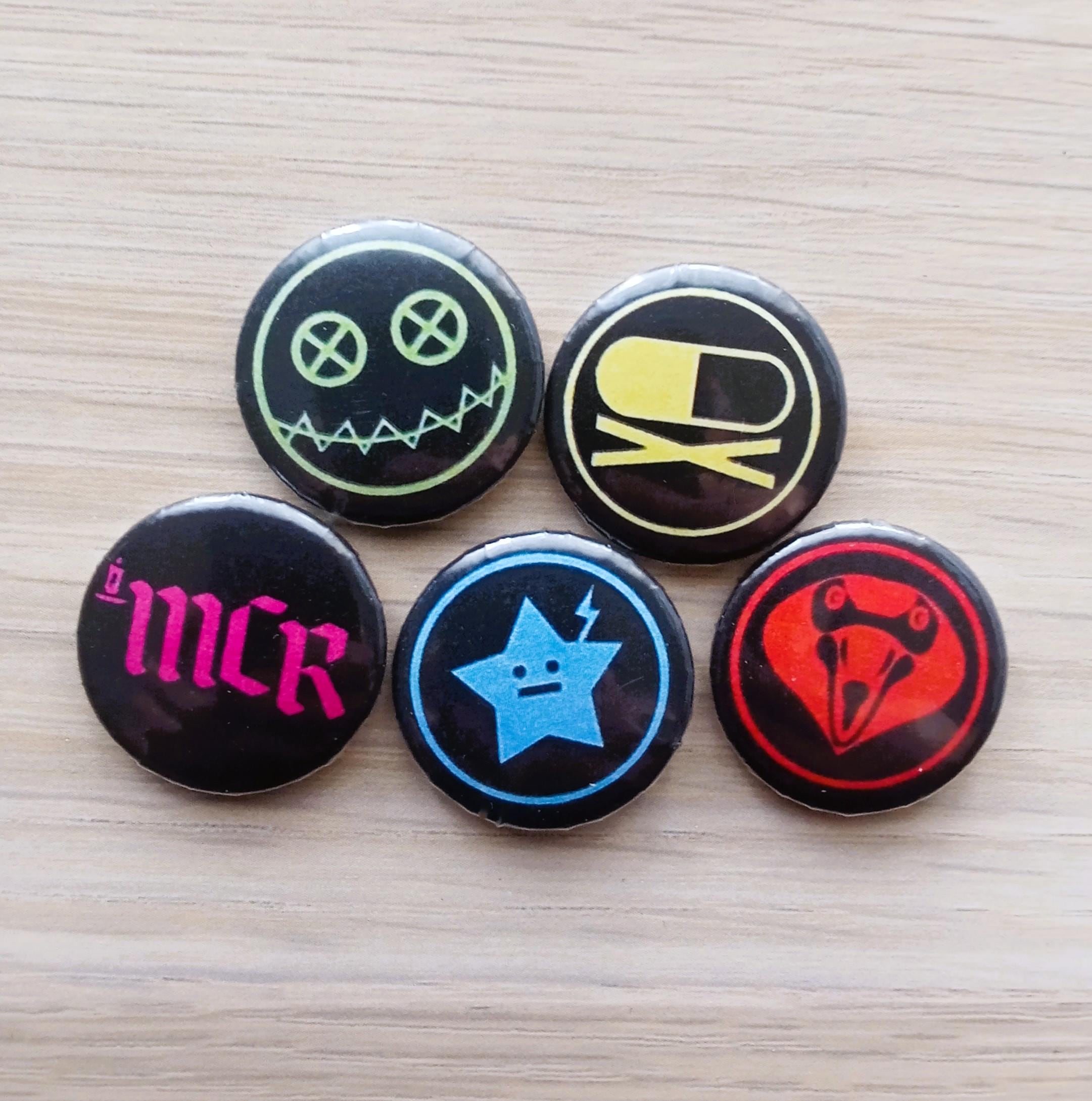 My Chemical Romance Danger Days Badge Set (25mm Pins) – Killjoys Band ...
