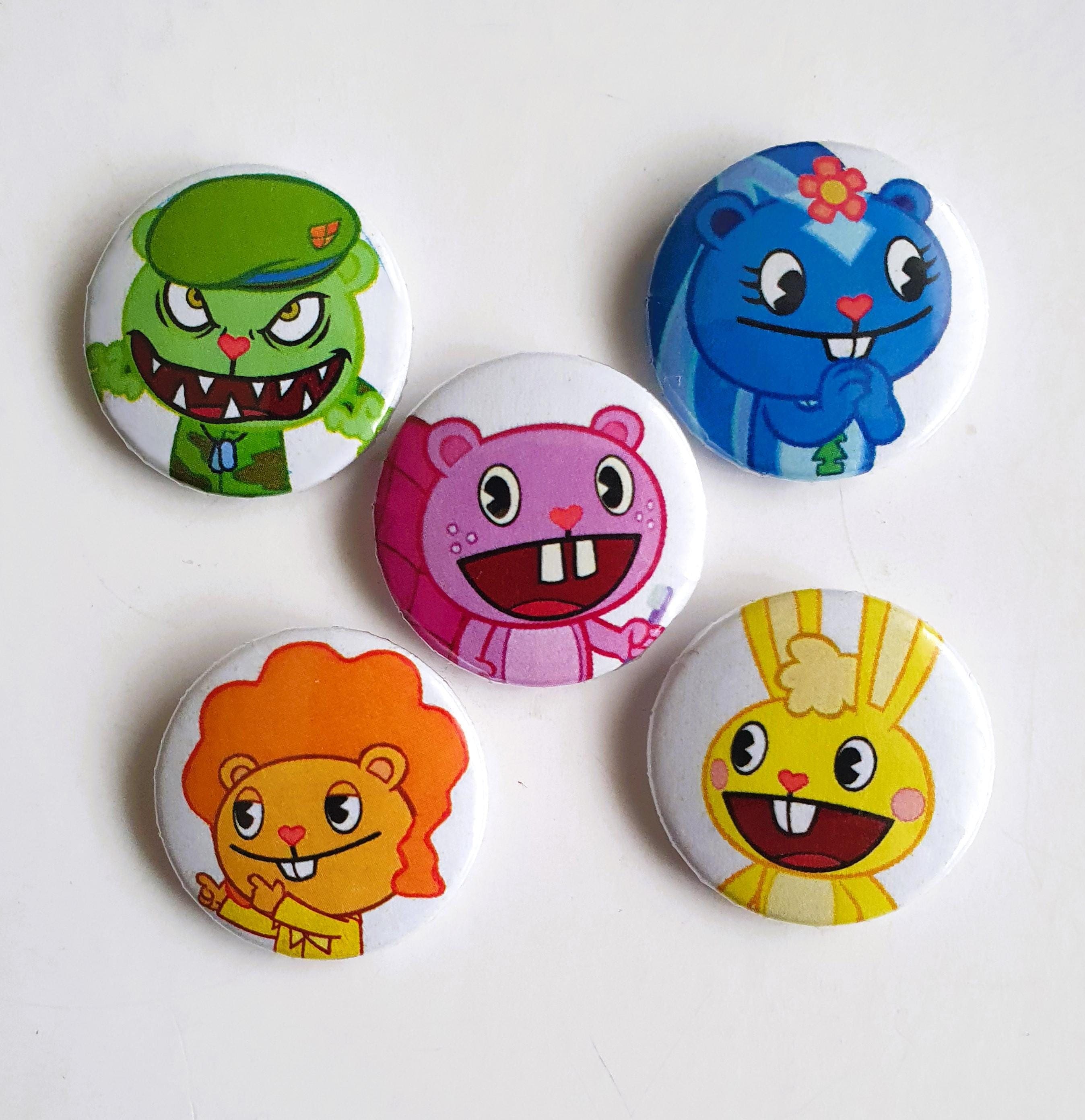 HAPPY TREE FRIENDS Badge Button Set of 5 25mm 1