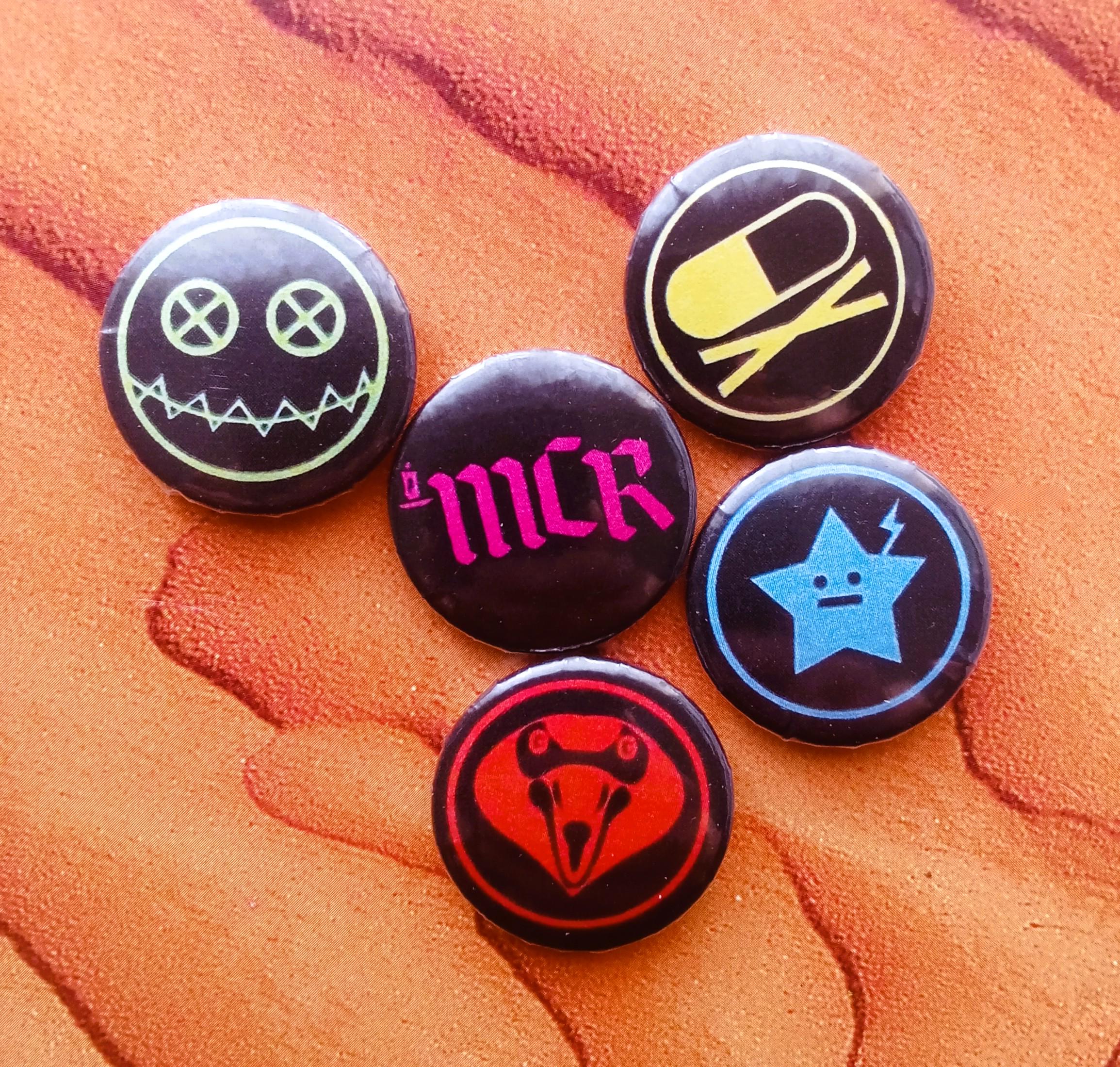 My Chemical Romance Danger Days Badge Set (25mm Pins) – Killjoys Band ...