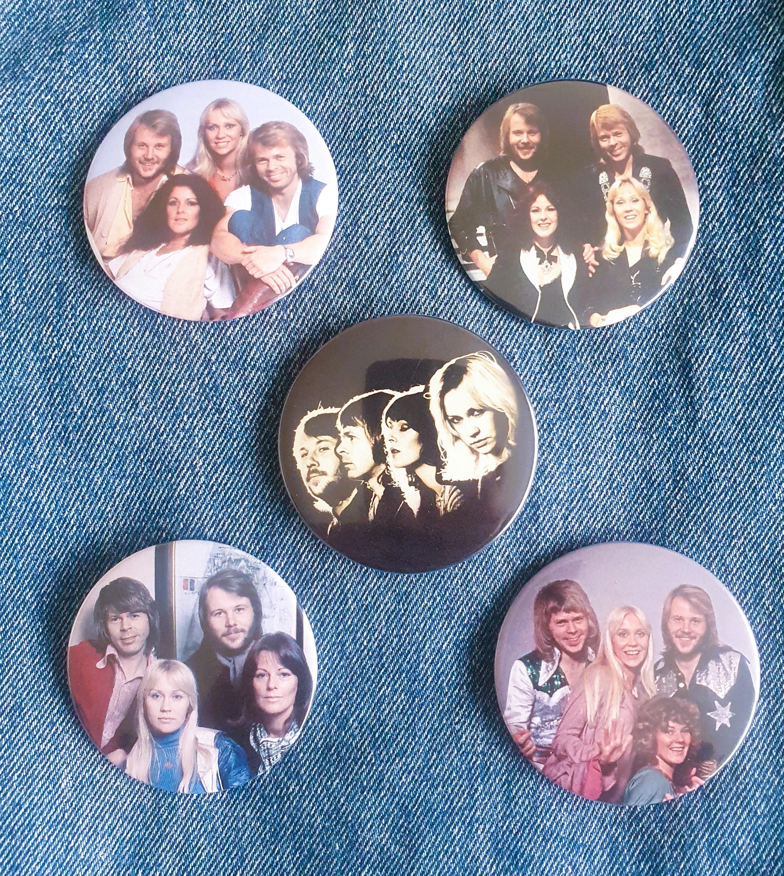 ABBA Badge Button Set of 5 57mm 2 1/4
