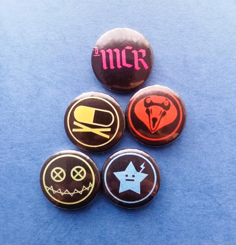 My Chemical Romance Danger Days Badge Set (25mm Pins) – Killjoys Band ...
