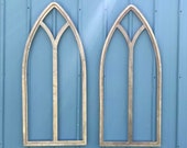 Vintage Inspired Thick Outer Frame Pointed Window Frames Wall Decor