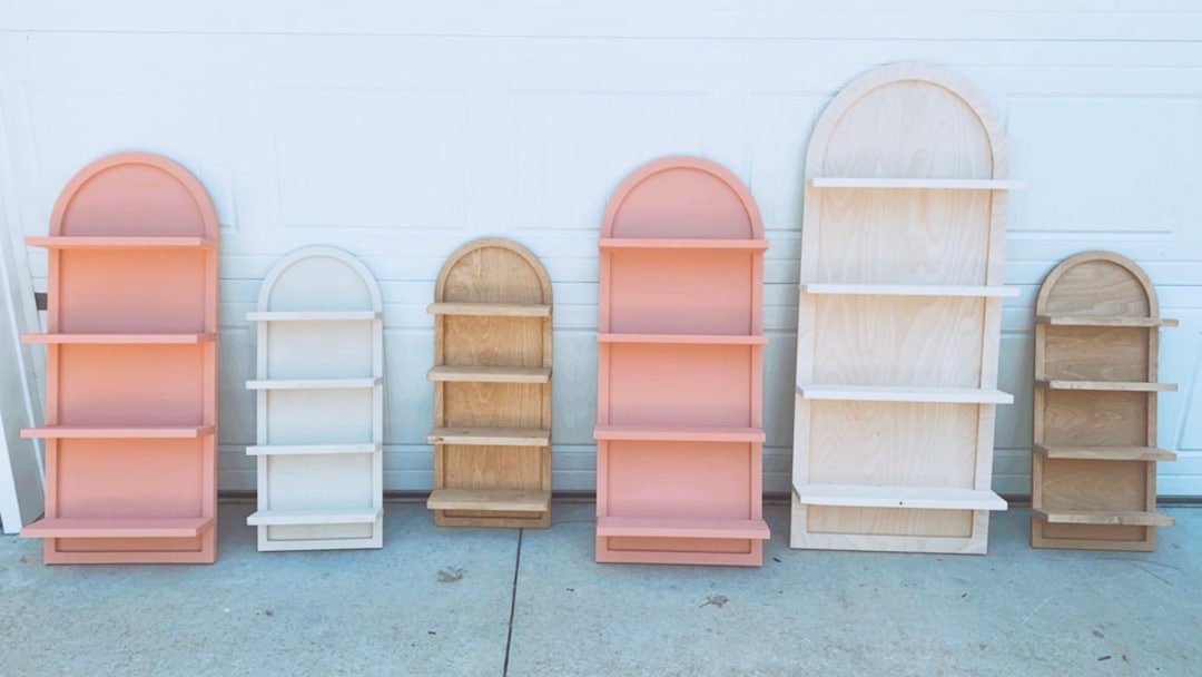 Curved Wooden Arched Shelf, Wall Decor Boho/home/nursery/storage/ Bookshelf/arch Etsy