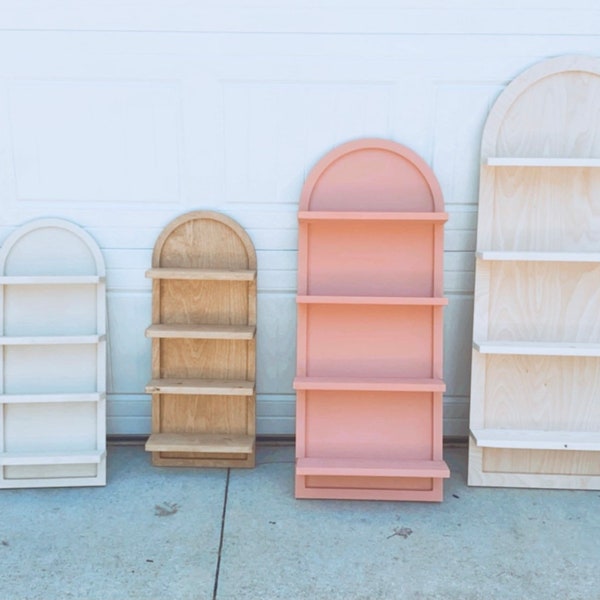 Étagère arquée en bois incurvée, décoration murale BOHO/MAISON/PÉPINIÈRE/Rangement/ étagère/arche