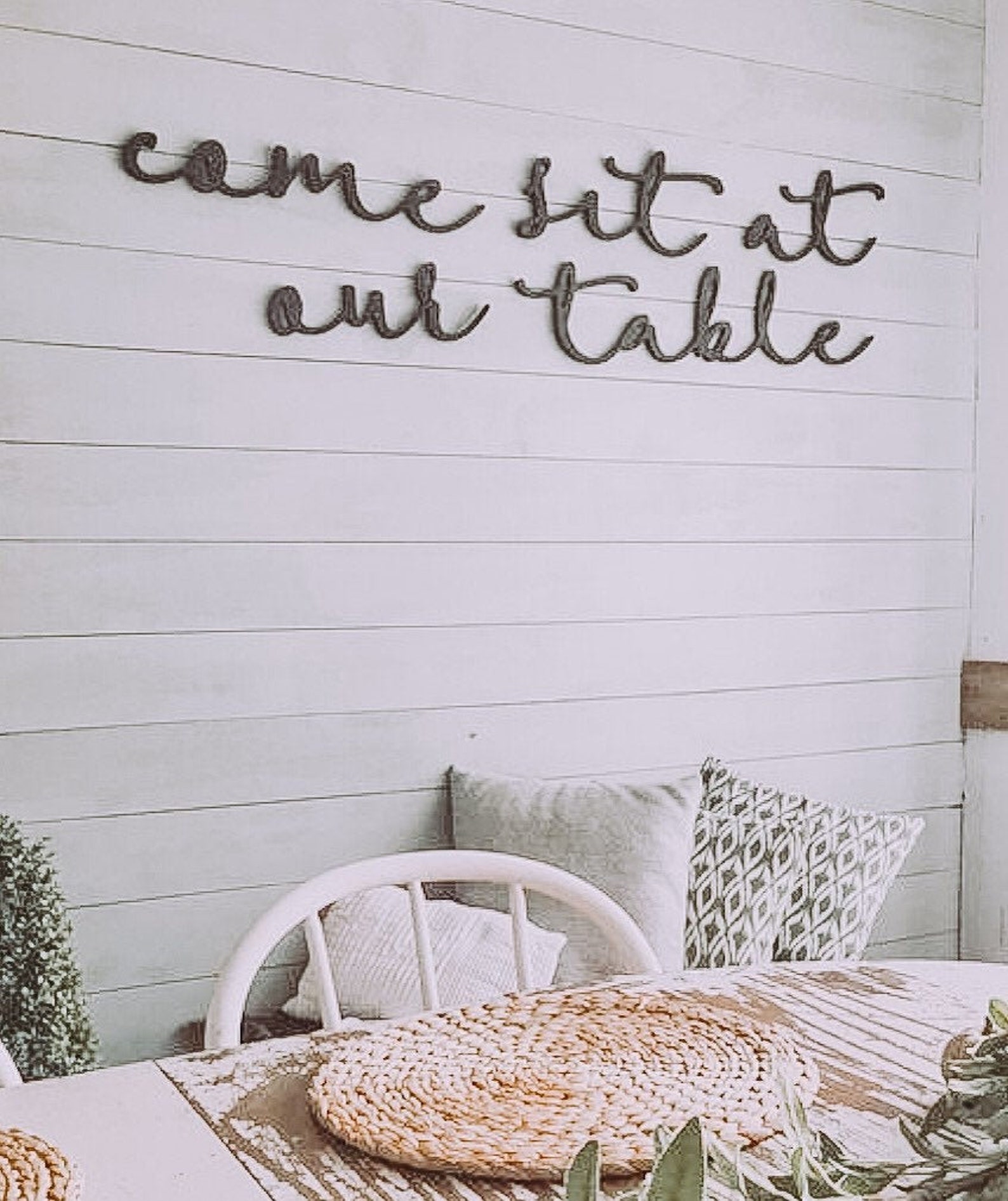 Come Sit at Our Table Dining Room Word Wood Cut Out Wall Art Etsy
