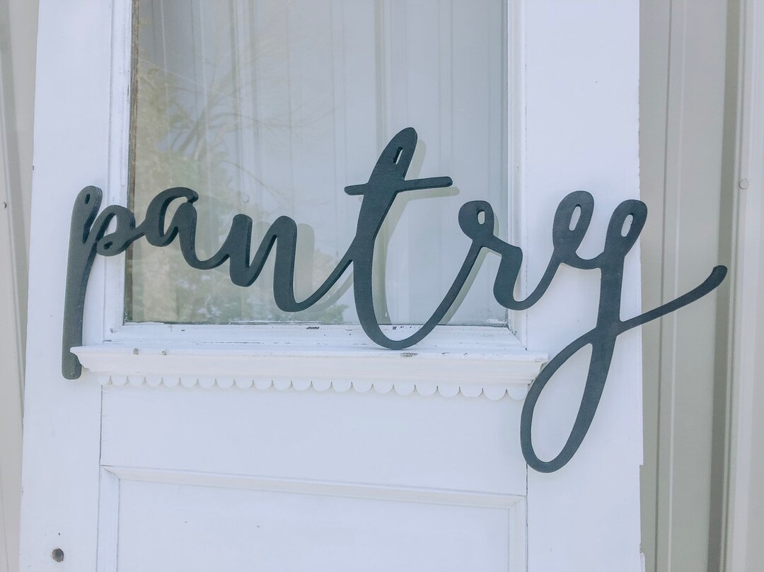 Pantry Letrero Pantry Wooden Word Cut Out Wall Decor Kitchen - Etsy