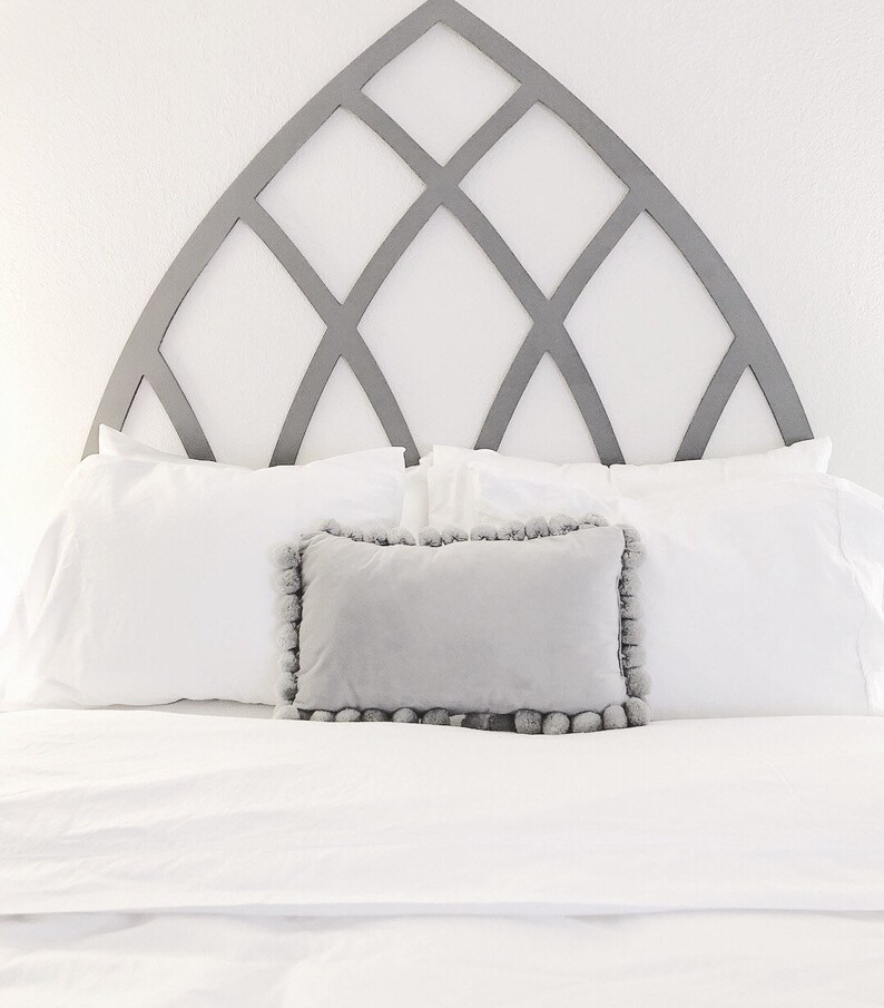 Twin Pointed Arch Headboard Wood Cut Out Magnolia Style Etsy