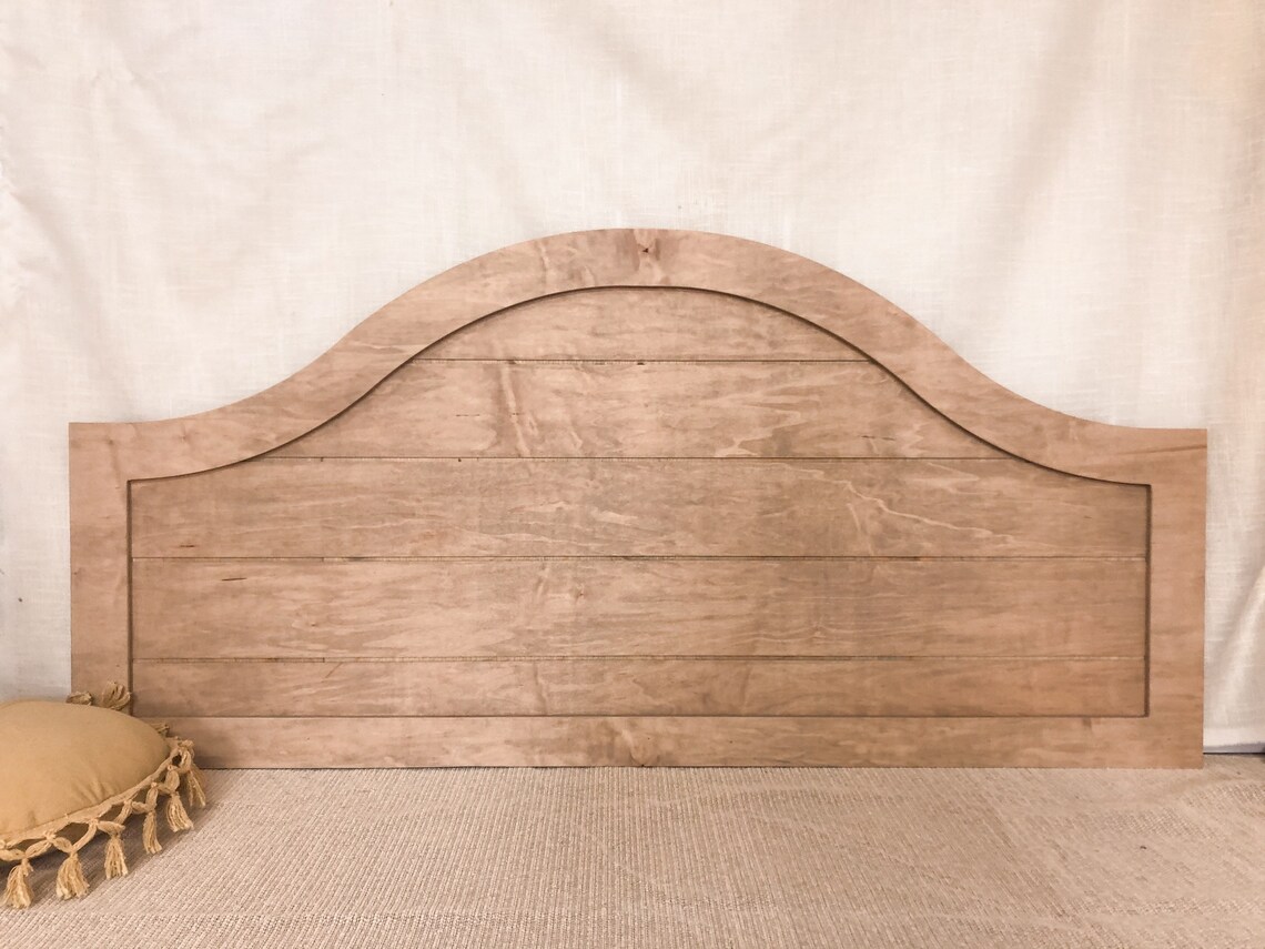 CURVED QUEEN Size Wooden Arched Faux Shiplap Wooden Headboard Etsy