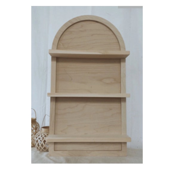 Small wall hanging curved shelf (30"X16")