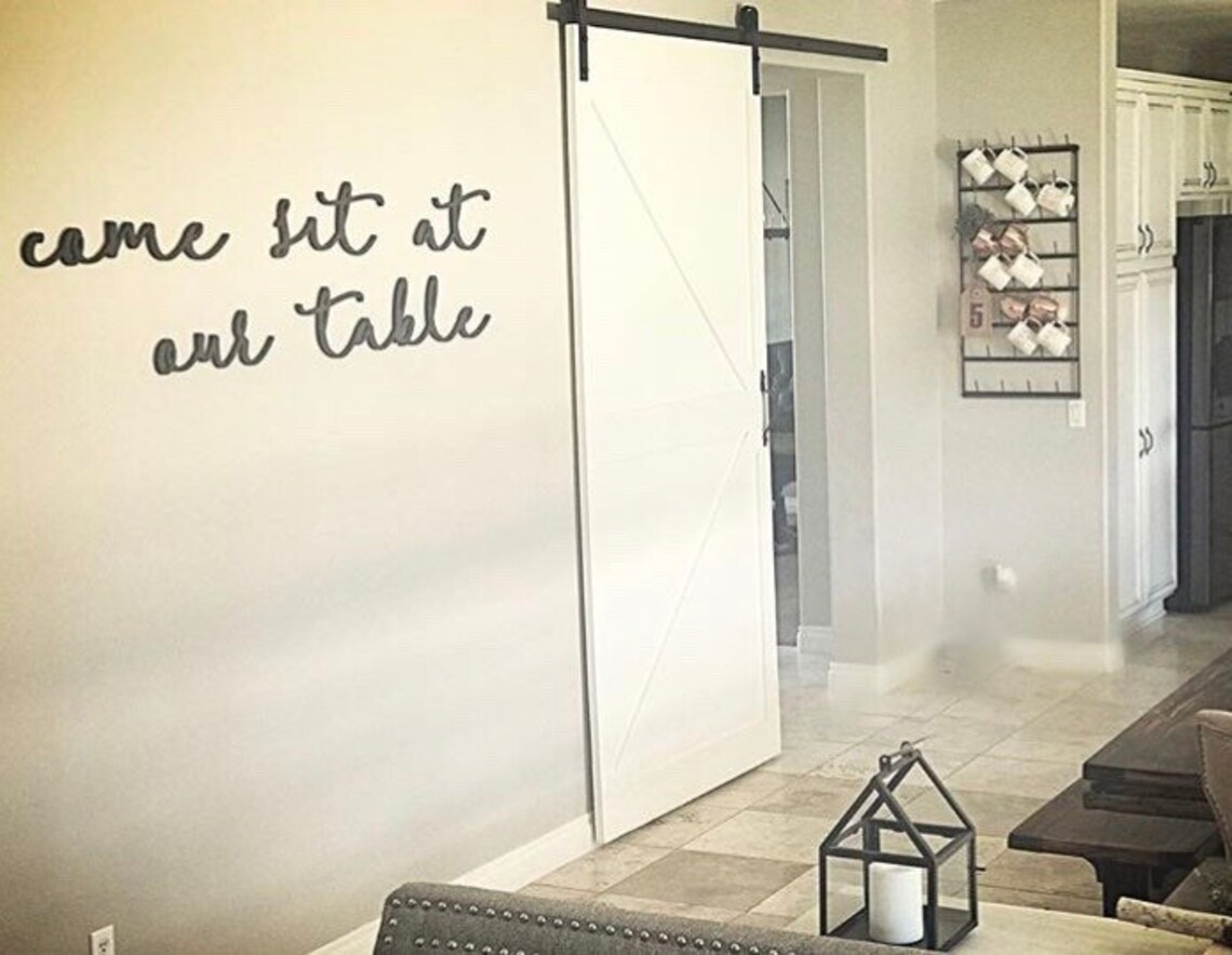 Come Sit at Our Table Dining Room Word Wood Cut Out Wall Art Etsy