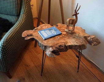 Live Edge Plane Wood Coffee Table,Rustic Coffee Table, Unique Coffee Table ,Farmhouse Coffee Table, Coffee & End Table, Antique