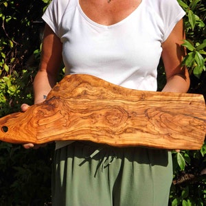 Olive Wood Charcuterie board.Live Edge Cutting Board.Personalized Cheese Board.