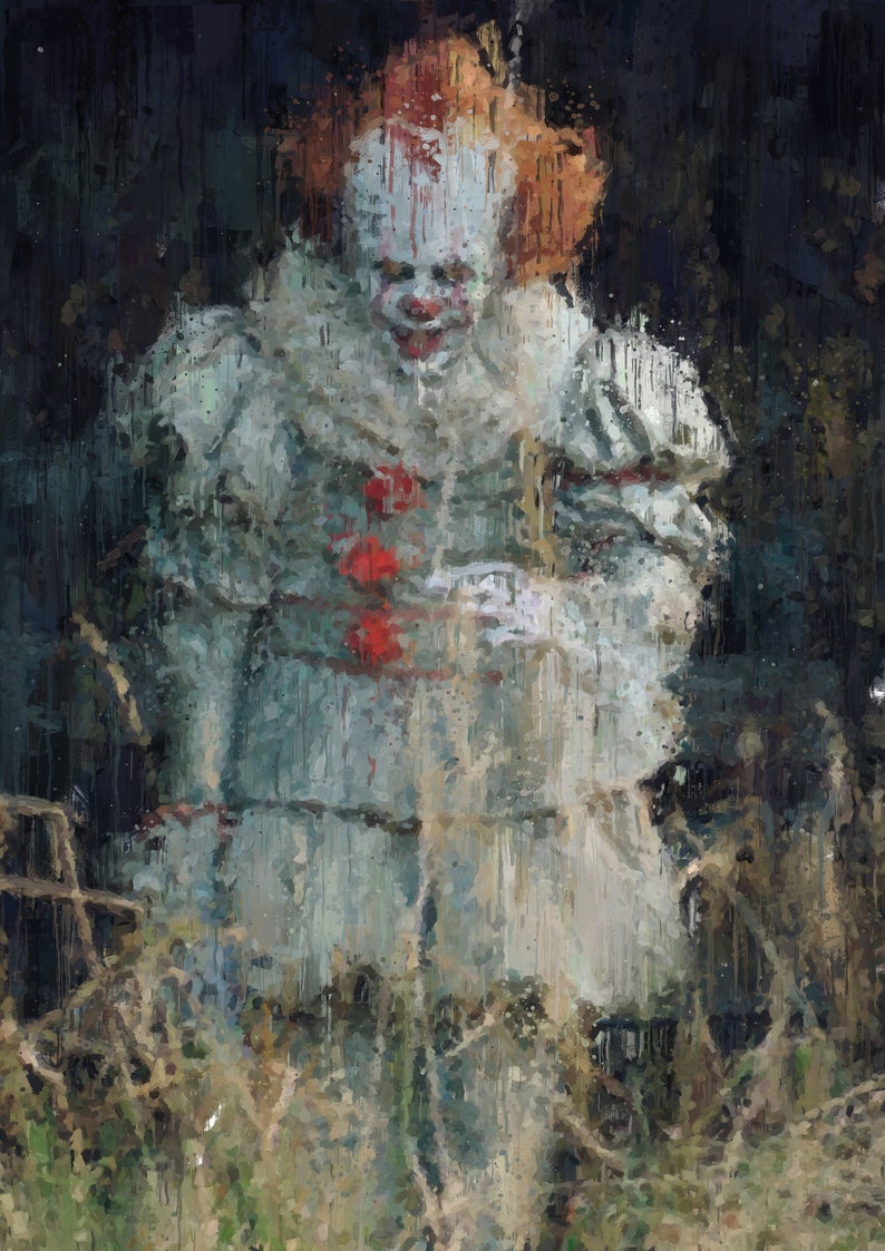 Pennywise Horror Clown IT Acrylic Painting Etsy