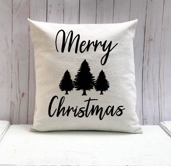 Merry Christmas Pillow Decorative Merry Christmas Pillow Lumbar Pillow