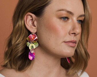 Champagne Pool Statement Earrings