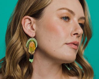 Feldspar Island Statement Earring