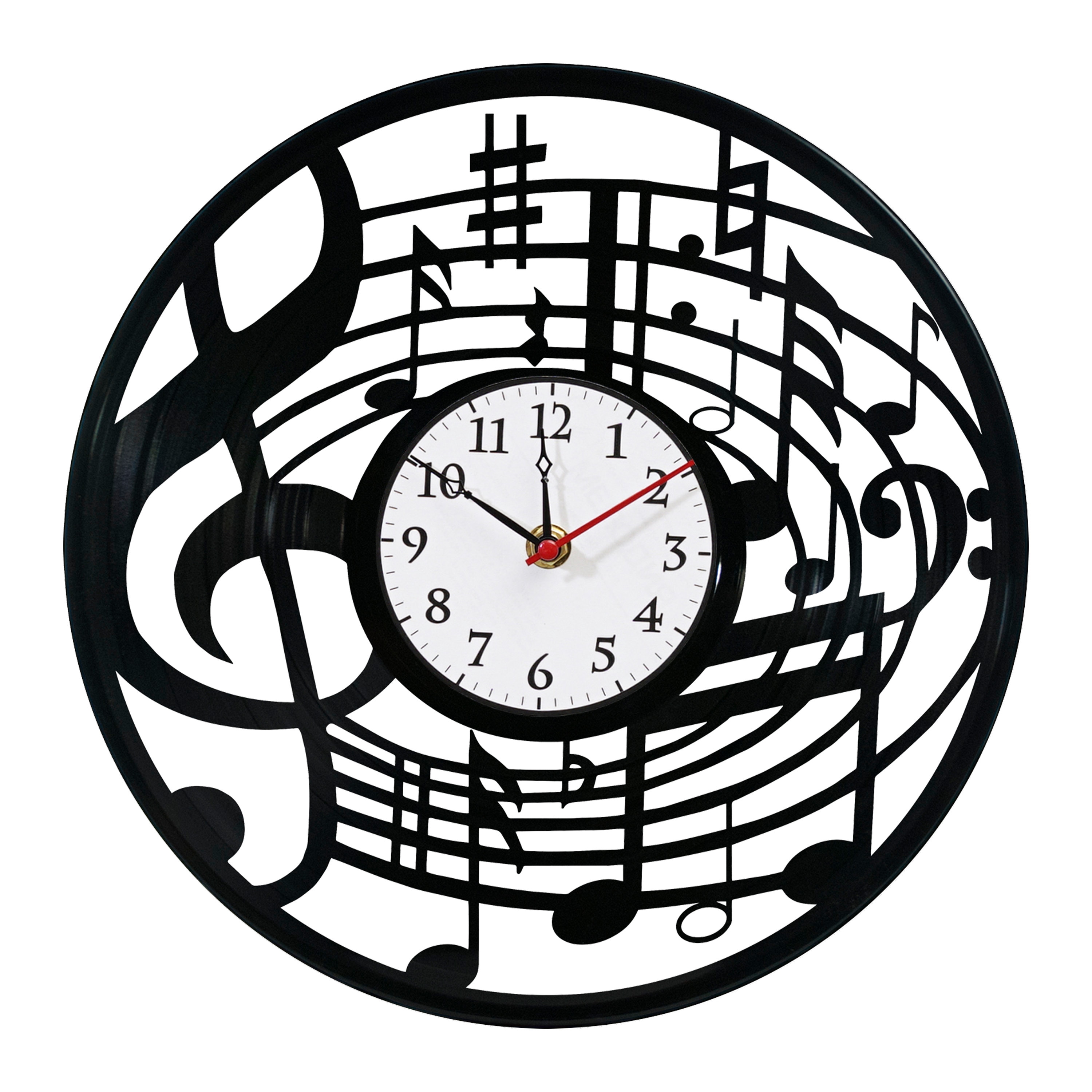 Notes Wall Clock Music Vinyl Record Wall Clock With LED Etsy