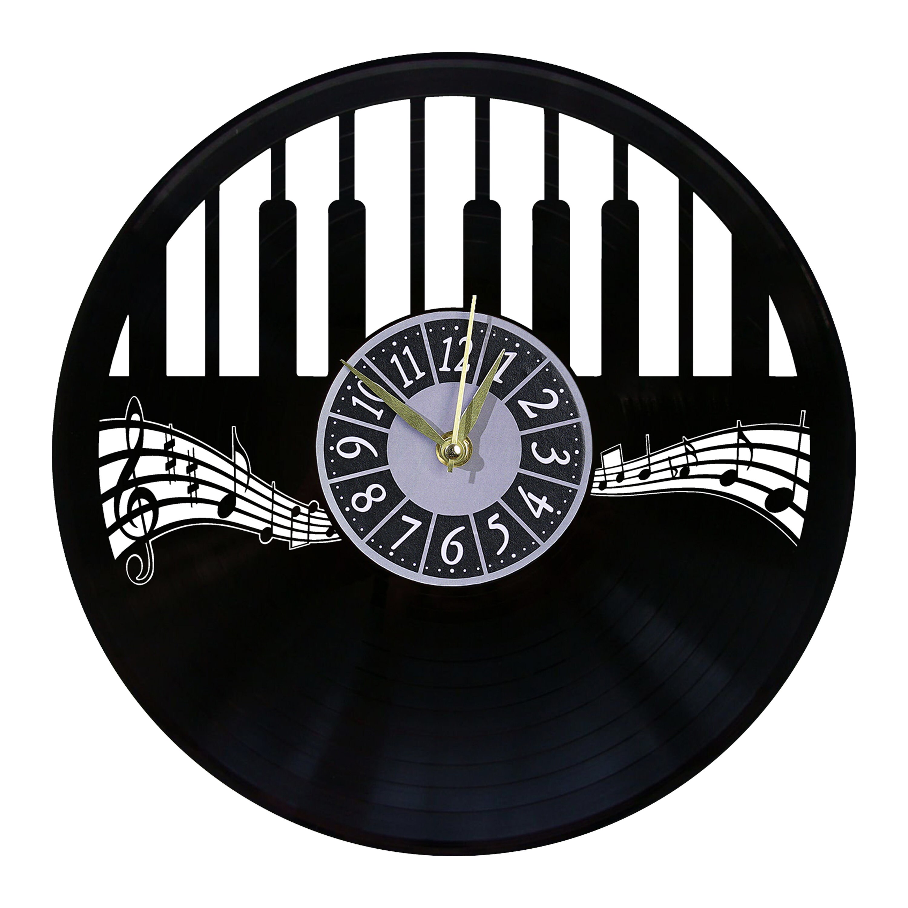 Wall clock Piano Music Stylish and Unusual clock with LED Etsy