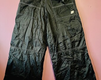 Vintage Macgear Wide Leg Black and Silver Rave Pants - Etsy