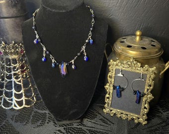 Quartz Necklace And Earring Set