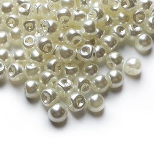 12+ Pearl Buttons 6mm - Small Immitation Pearl Buttons for Sewing