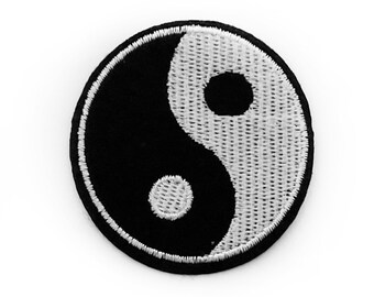 Toppa Termoadesiva E Da Cucire Ying Yang – Diametro 7 Cm, Ricamo Dettagliato