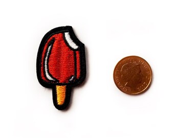 Mini Red Patches Ice lolly Small Patches Micro Cute Patches Hippie Patch Iron on Patch Red Embroidered Patch