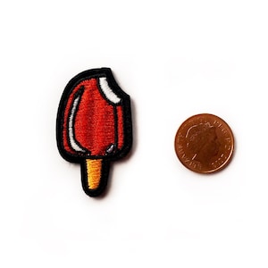Mini Red Patches Ice lolly Small Patches Micro Cute Patches Hippie Patch Iron on Patch Red Embroidered Patch