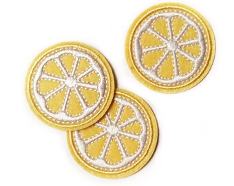 264 Orange Juice Patch 2 Inch Diameter Embroidered Patch